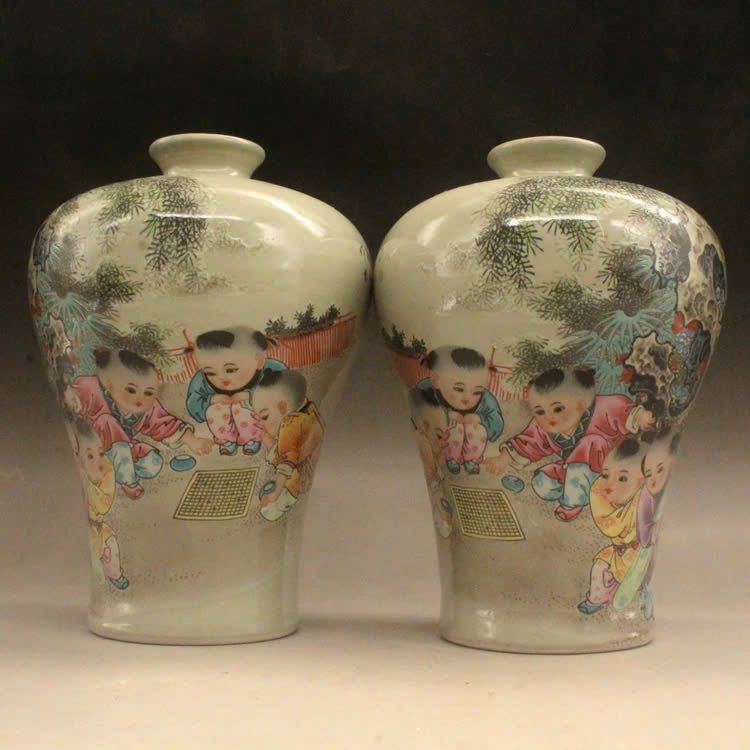  Đôi bình hoạ Nhi Đồ BKCECN-9699 