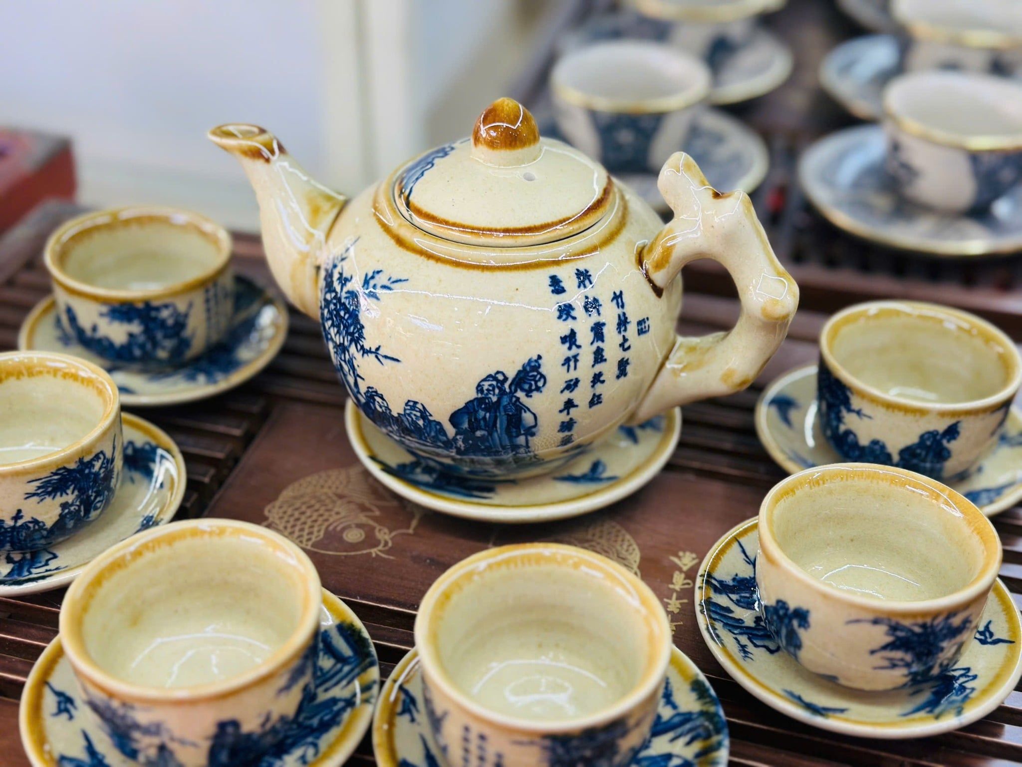  Bộ ấm chén gốc cây men mật BKCECN-9718 