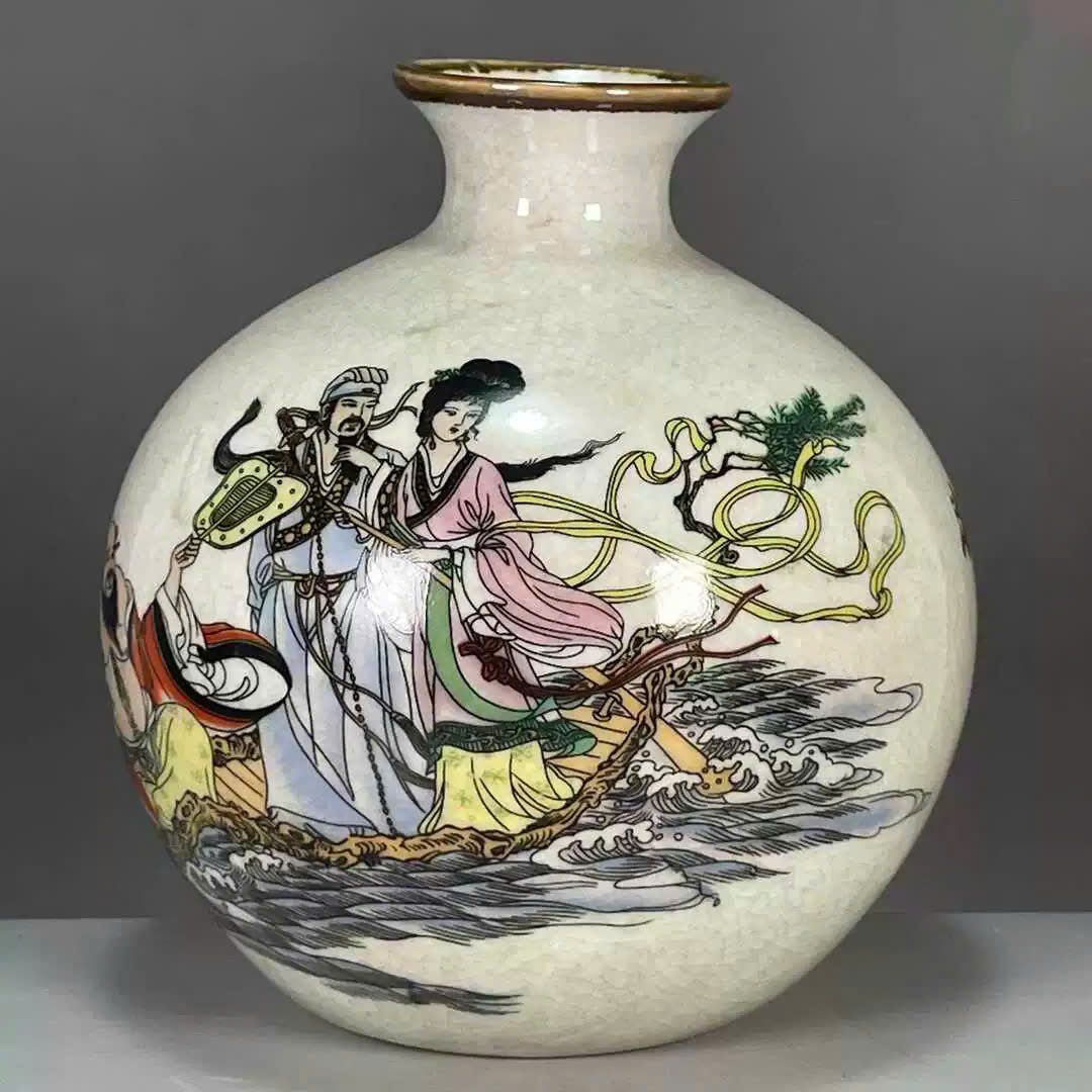  Bình họa tiết Bát Tiên Quá Hải sưu tầm BKCECN-9711 