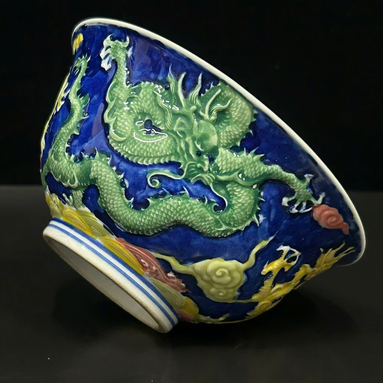  Bát gốm họa phẩm Rồng kín thân BKCECN-9722 