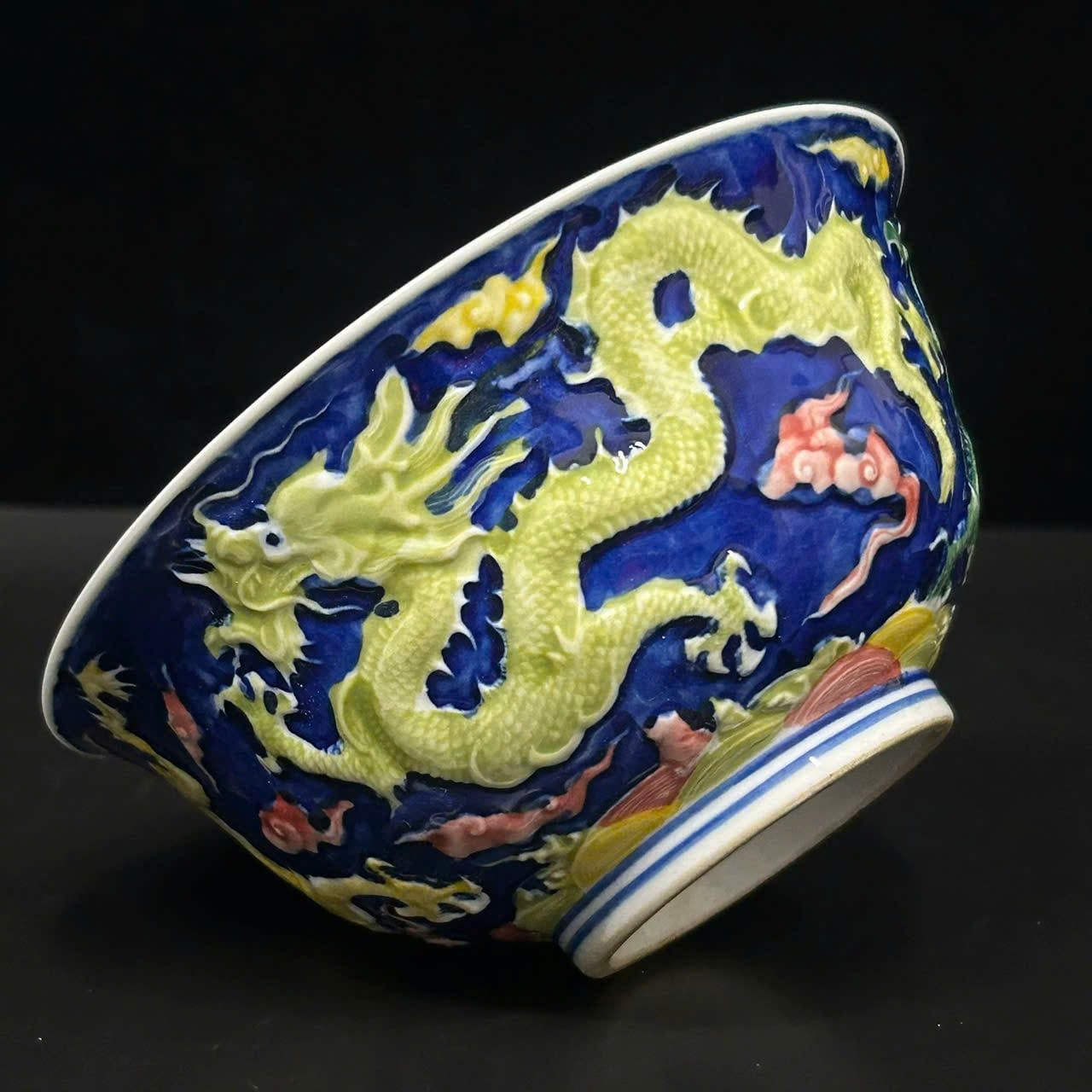  Bát gốm họa phẩm Rồng kín thân BKCECN-9722 