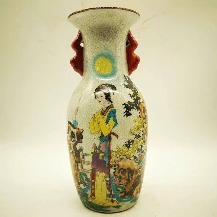  Bình hoa tai đôi hình Điêu Thuyền bái nguyệt BKCECN-9733 