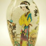  Bình hoa tai đôi hình Điêu Thuyền bái nguyệt BKCECN-9733 