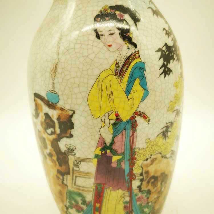  Bình hoa tai đôi hình Điêu Thuyền bái nguyệt BKCECN-9733 