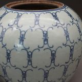  Hũ dưa hấu men xanh vẽ tay họa tiết chữ Thọ BKCECN-9742 