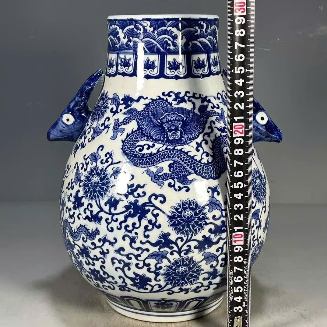  Bình Đầu hươu hai tai hoạ phẩm kín thân sưu tầm BKCECN-9746 