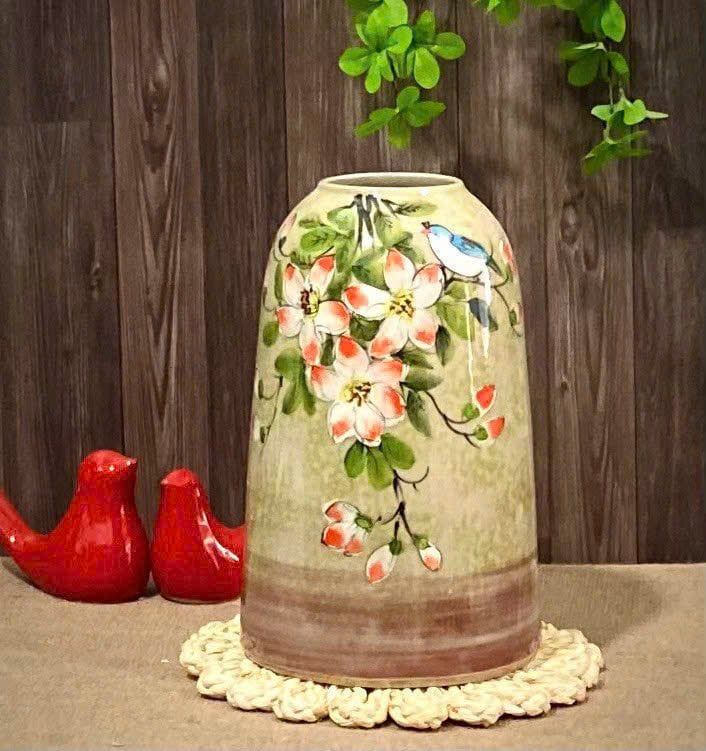  Bình gốm cắm hoa dáng chuông vẽ tay BKCECN-10165 