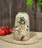  Lọ cắm hoa dáng chuông Bát Tràng họa tiết hoa đào trắng BKCECN-10173 