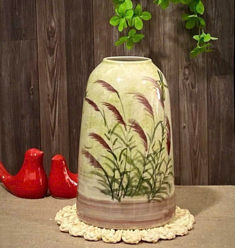  Lọ cắm hoa dáng chuông Bát Tràng họa tiết bông lau BKCECN-10175 