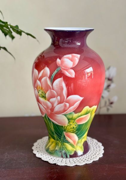  Bình cắm hoa màu đỏ BKCECN-9833 