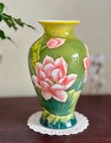  Bình gốm trang trí hình hoa sen gốm sứ Bát Tràng BKCECN-9832 