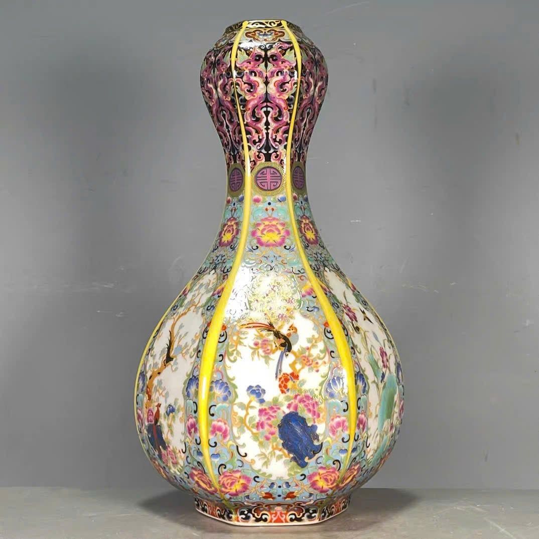  Bình Pháp Lang Hoa điểu sưu tầm BKCECN-9754 