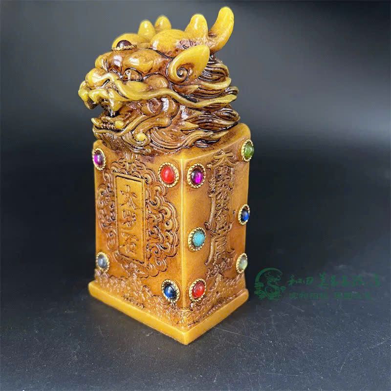  Ấn ngọc đầu Rồng ngọc xưa sưu tầm BKSTCN-9528 