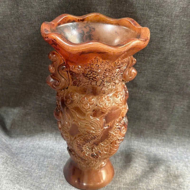  Bình hoa ngọc nguyên khối ngọc cũ sưu tầm BKSTCN-9533 