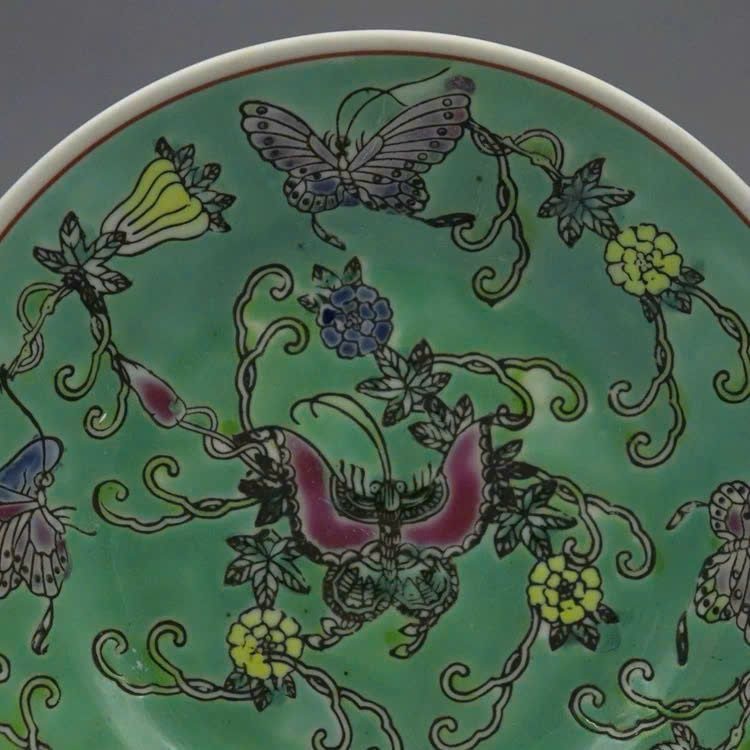  Đĩa thưởng men xanh đồ sưu tầm BKSTCN-9534 