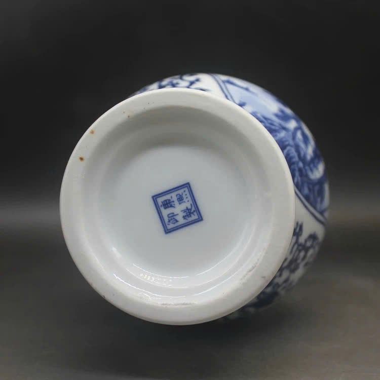  Bình Sứ xanh bổ nhị cảnh sưu tầm BKCECN-9764 