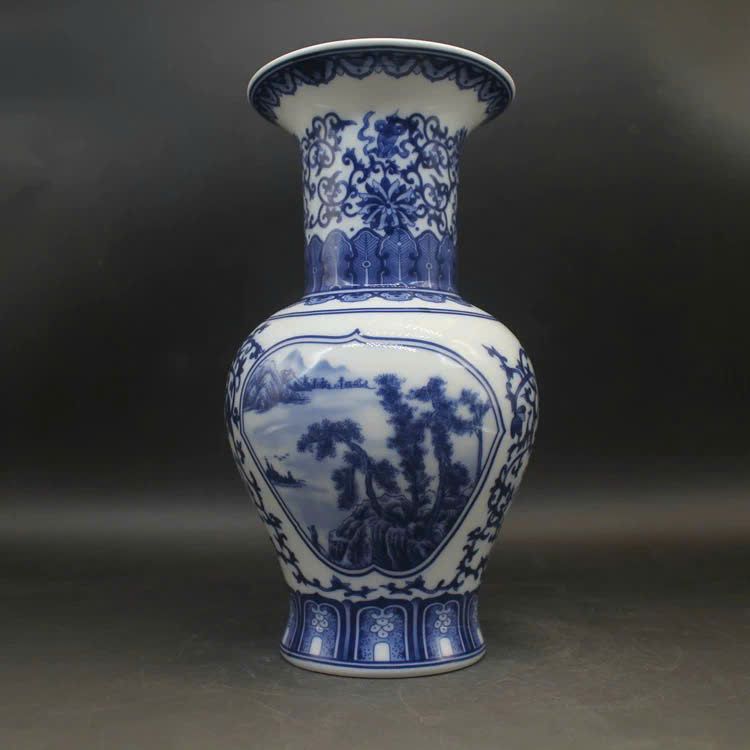  Bình Sứ xanh bổ nhị cảnh sưu tầm BKCECN-9764 