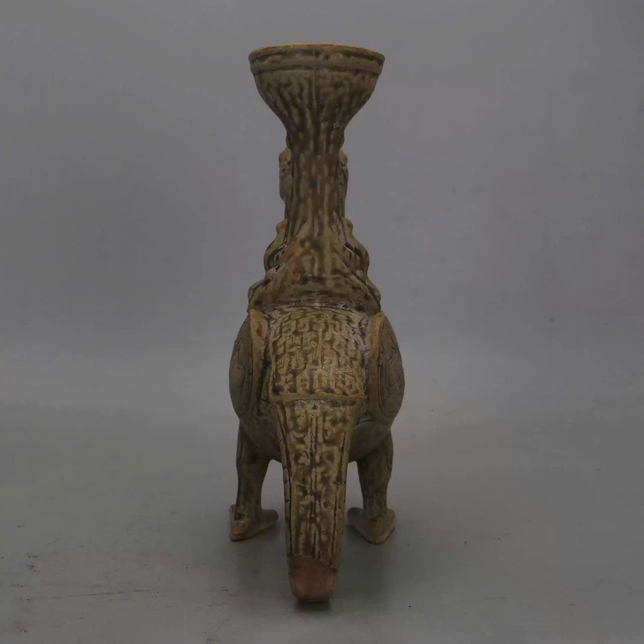  Đèn dầu gốm tạo dáng Phượng xưa  BKCECN-9768 