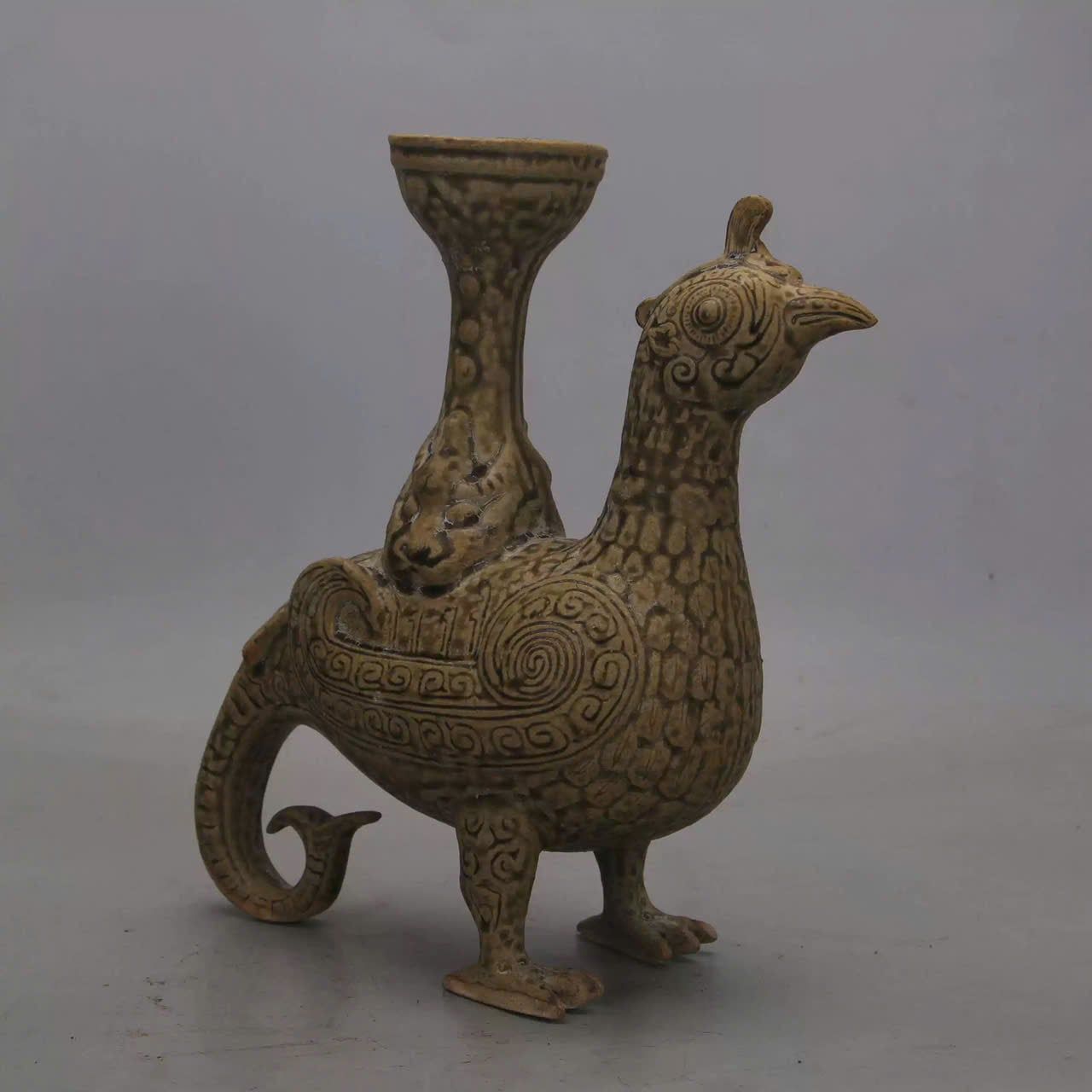  Đèn dầu gốm tạo dáng Phượng xưa  BKCECN-9768 