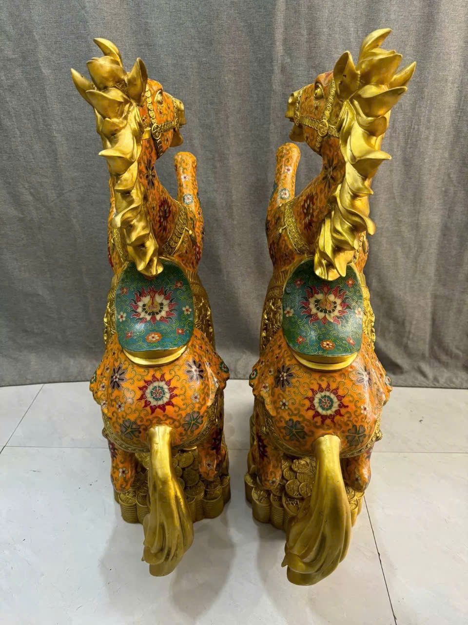  Cặp ngựa đồng pháp lam BKMECN-9585 