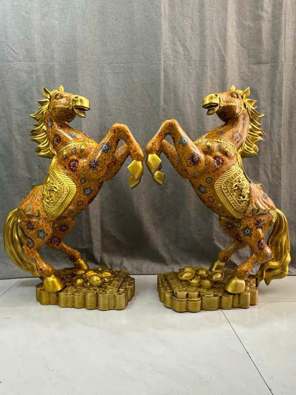  Cặp ngựa đồng pháp lam BKMECN-9585 