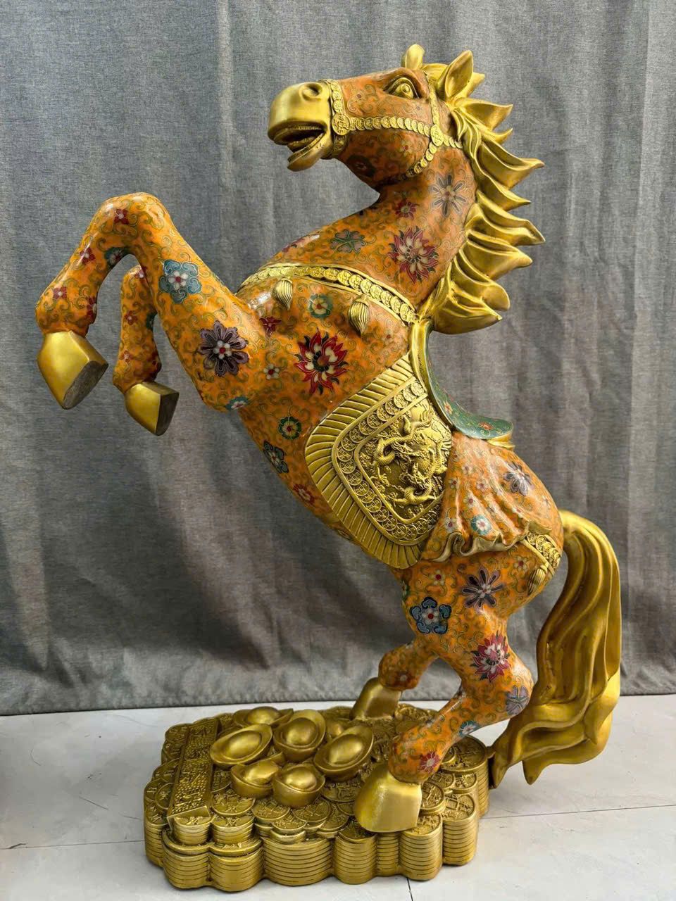  Cặp ngựa đồng pháp lam BKMECN-9585 