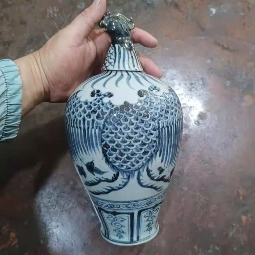  Bình Đầu Gà cốt già sưu tầm BKCECN-9805 