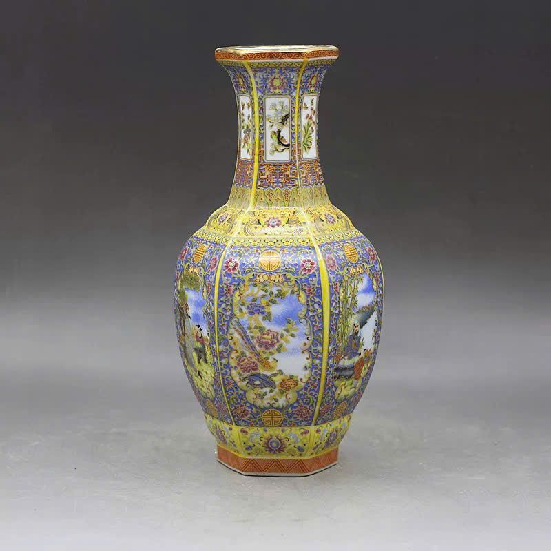  Bình Pháp Lam bổ khung Hoa điểu BKCECN-9812 