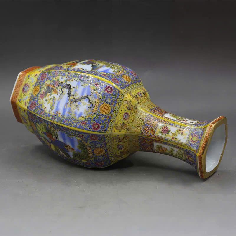  Bình Pháp Lam bổ khung Hoa điểu BKCECN-9812 