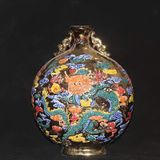  Bình Gốm Dát Vàng Độc Long BKCECN-9818 