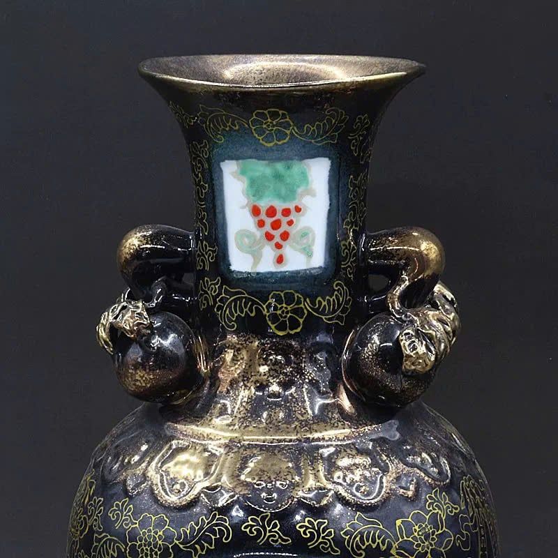  Bình Thưởng hai tai men màu BKCECN-9819 