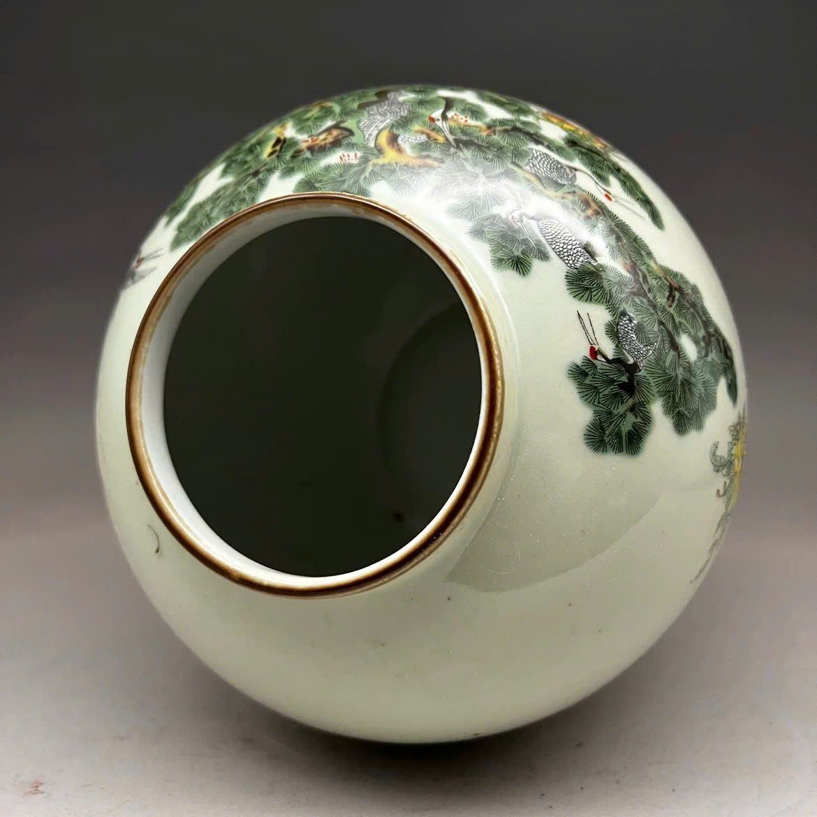  Hũ Hạc Lựu men màu BKCECN-9821 