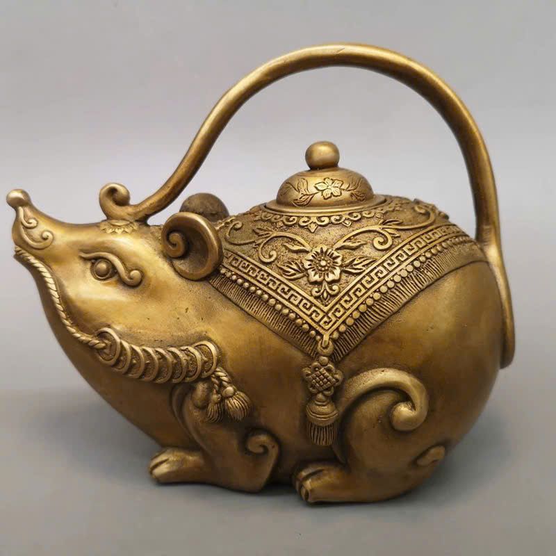  Ấm đồng xưa sưu tầm BKMECN-9594 