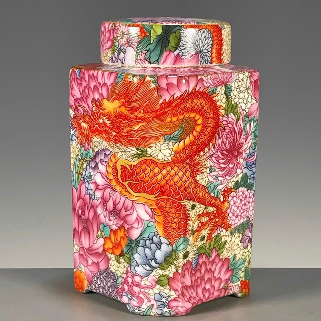  Hũ Trà Xích Long Du Hoa sưu tầm BKCECN-9843 