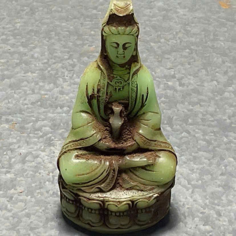  Tượng Quan Âm ngọc xưa sưu tầm BKSTCN-9562 