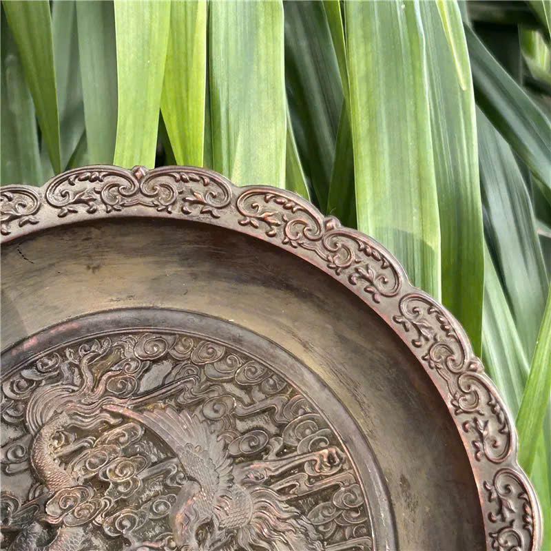  Chậu Đồng Long Phụng đồng cũ sưu tầm BKMECN-9610 