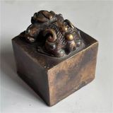  Ấn Sư Tử đồng xưa khảm ngọc BKMECN-9612 