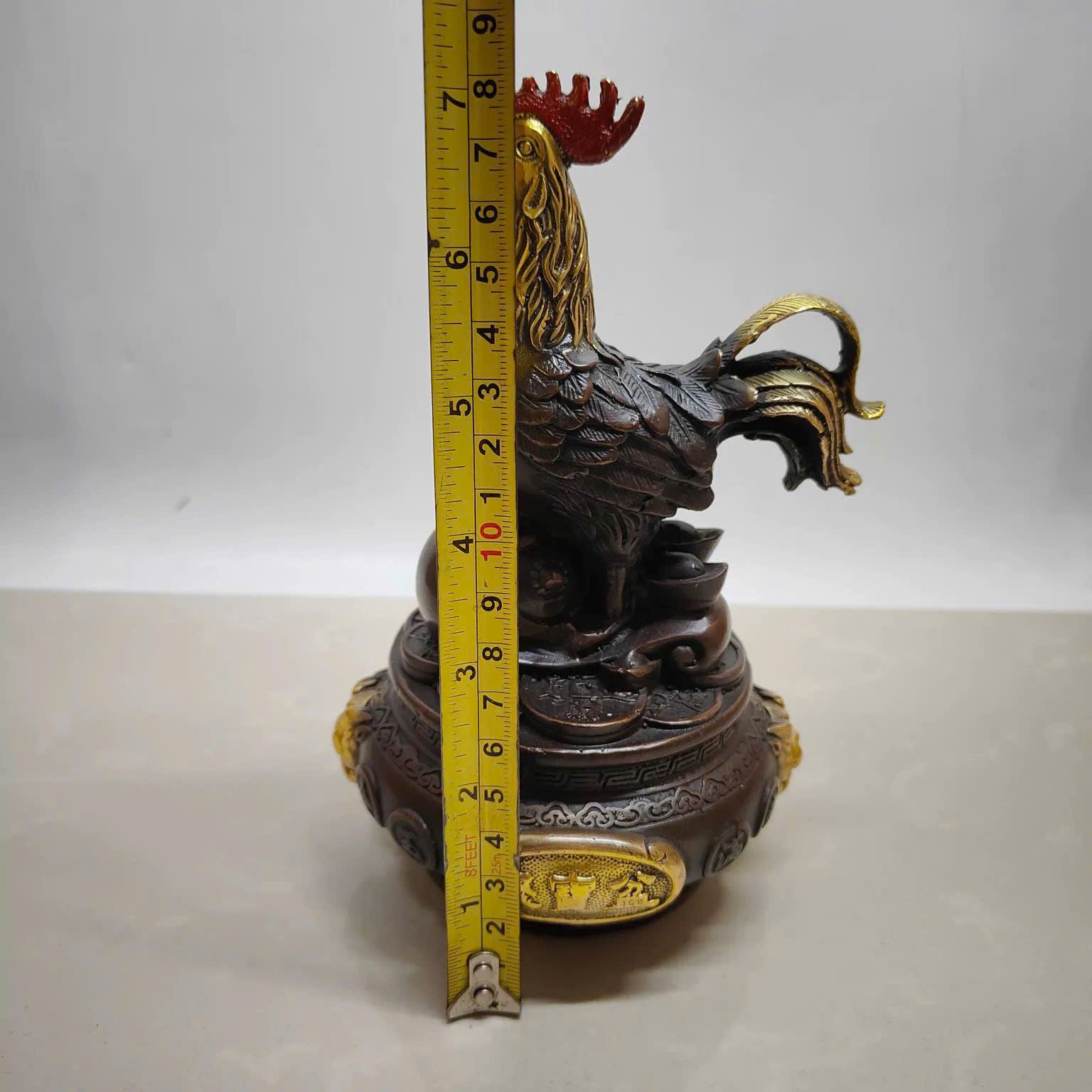  Gà trống đứng chum tiền đồng BKMECN-9615 