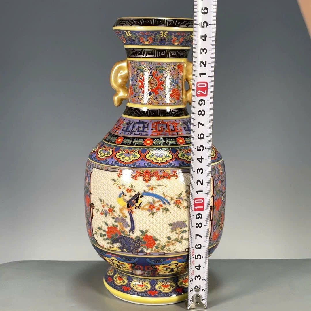  Bình Pháp Lam hoa Điểu sưu tầm BKCECN-9856 