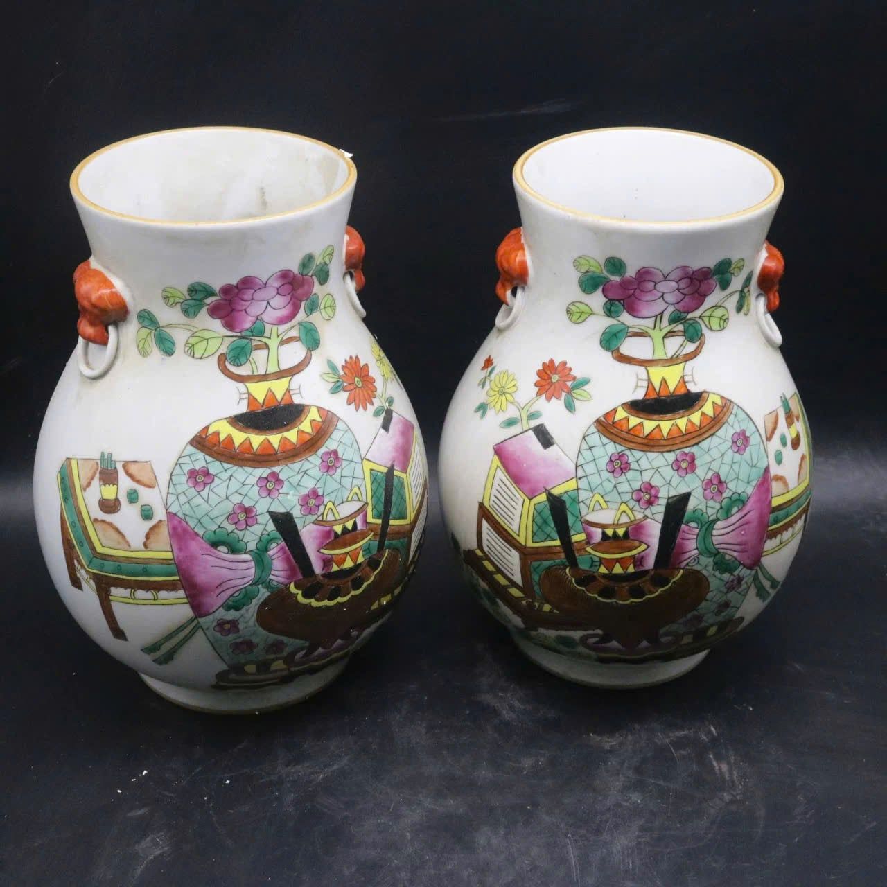  Cặp Bình Hai Tai men màu BKCECN-9859 