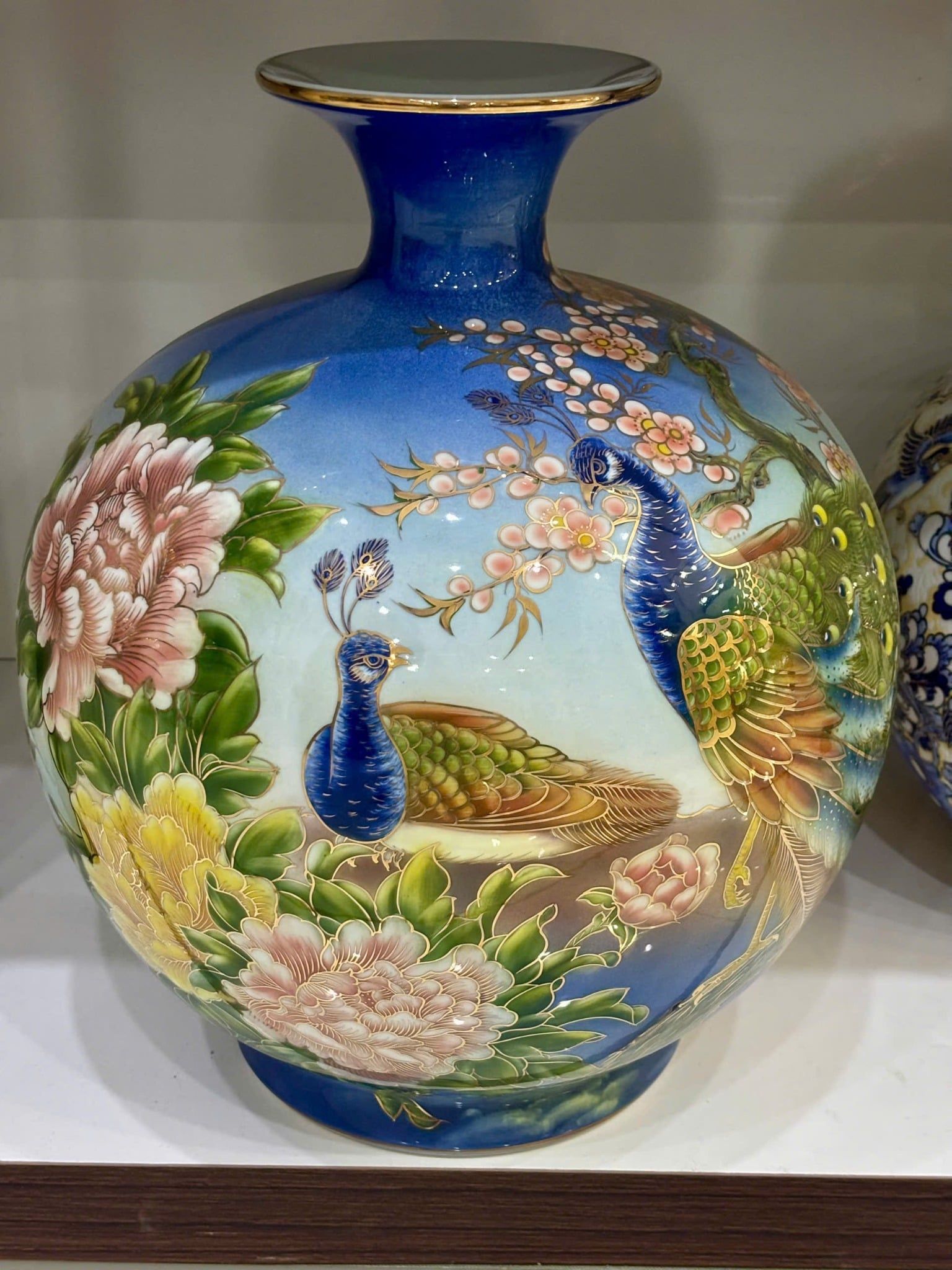  Bình hút lộc cao họa tiết công Bát Tràng cao cấp BKCECN-9851 