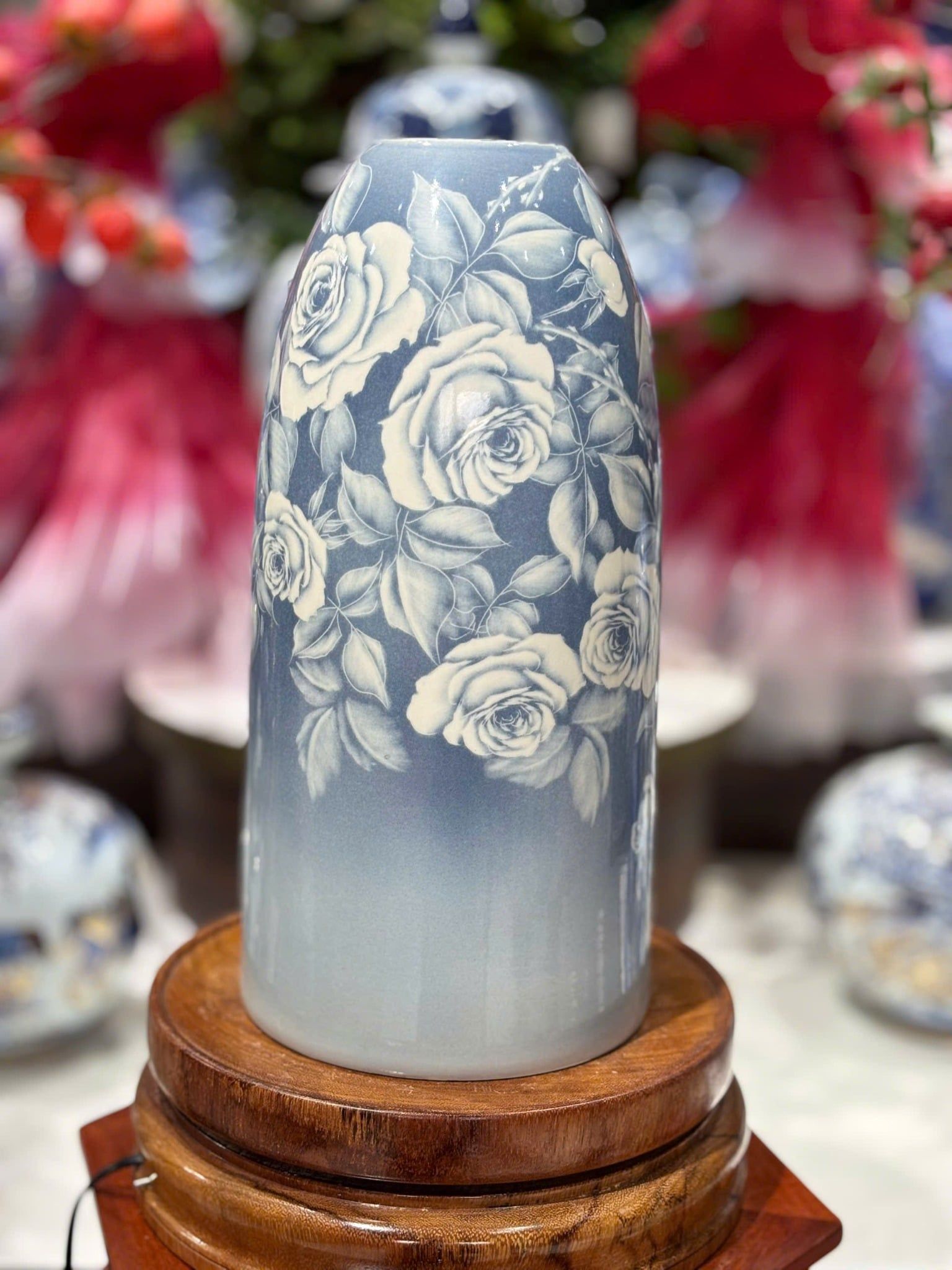  Lọ hoa chuông vẽ tay sứ khử cao cấp BKCECN-9891 