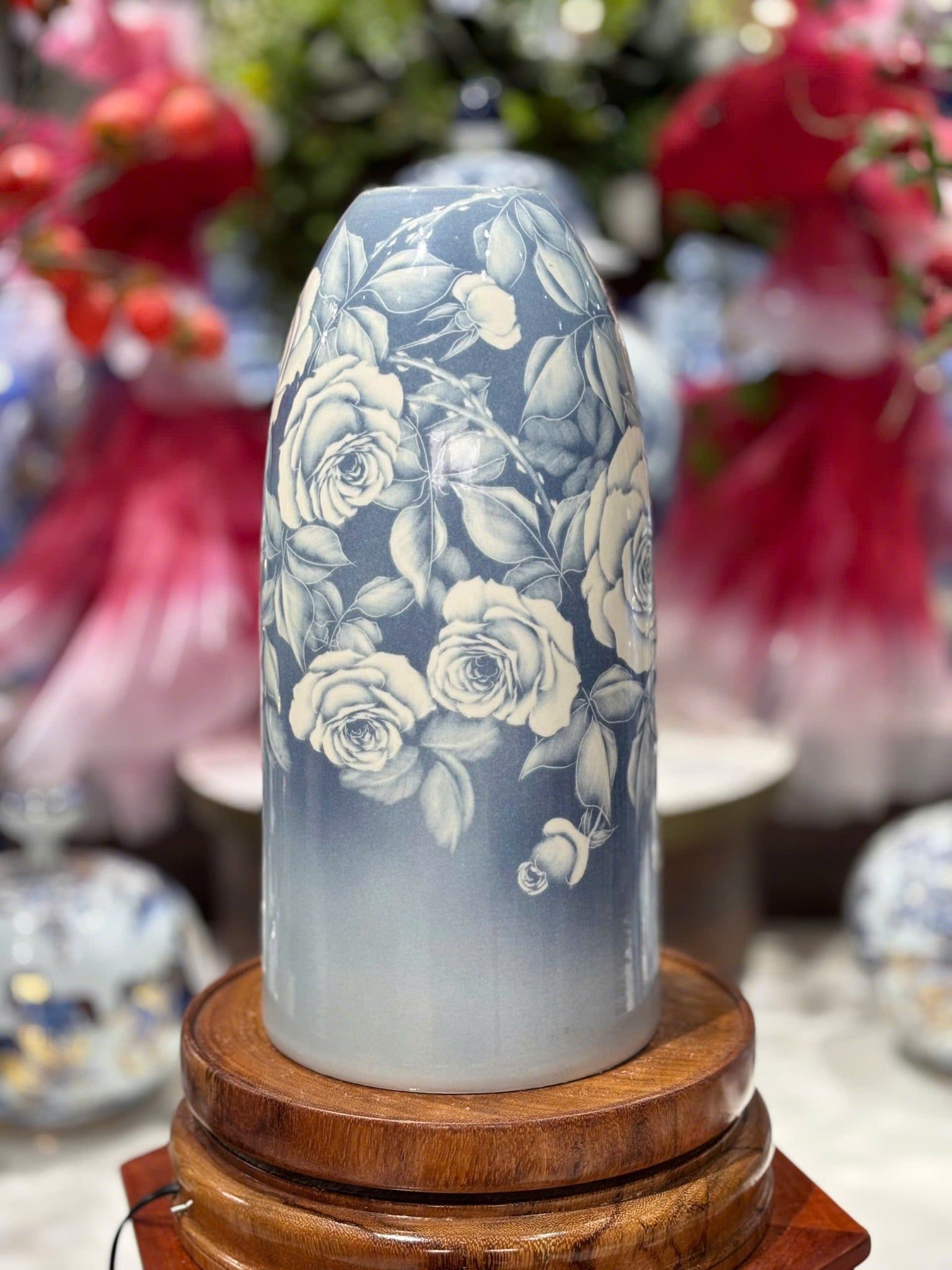  Lọ hoa chuông vẽ tay sứ khử cao cấp BKCECN-9891 