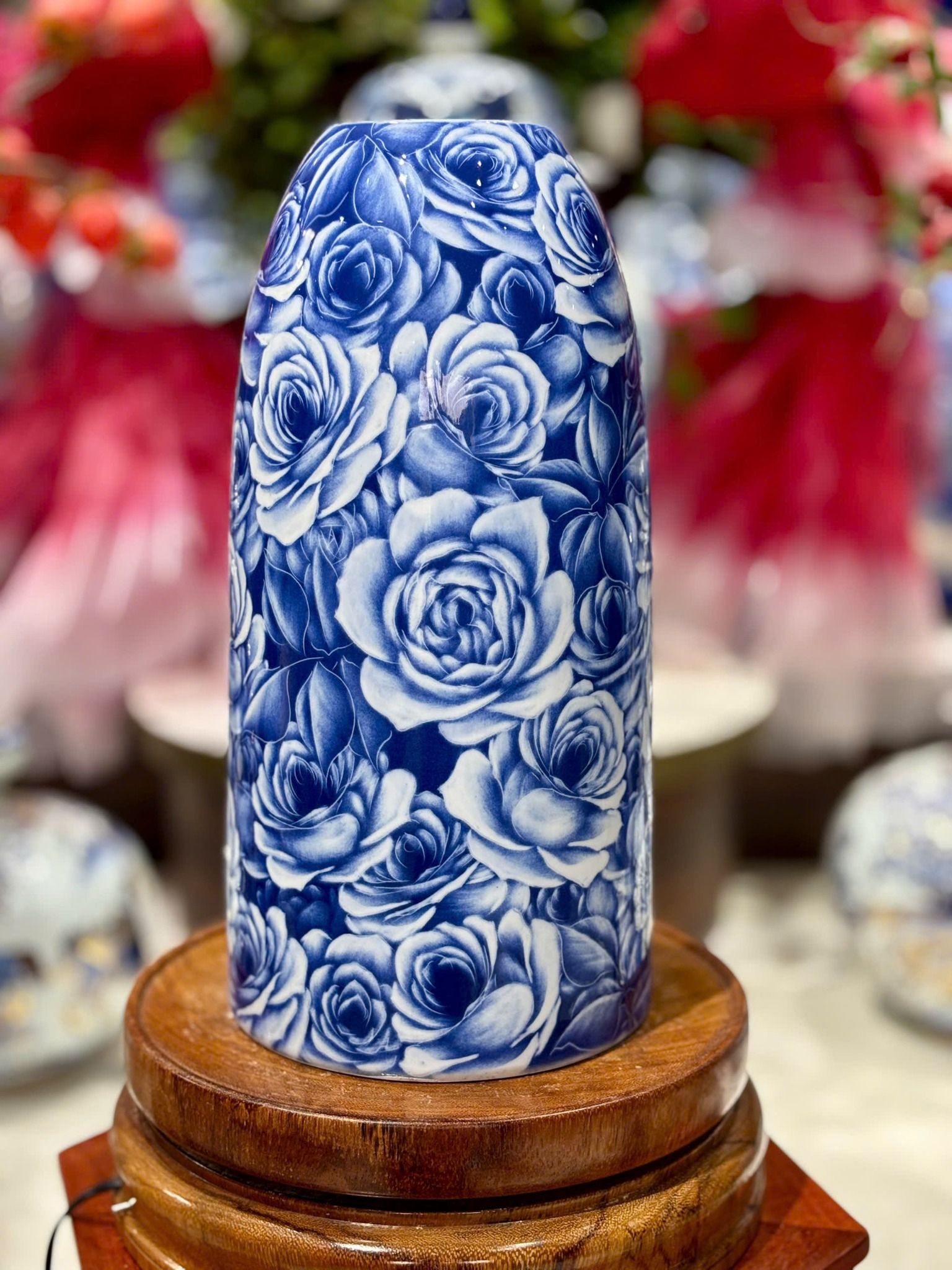  Lọ hoa chuông vẽ tay sứ khử cao cấp BKCECN-9892 