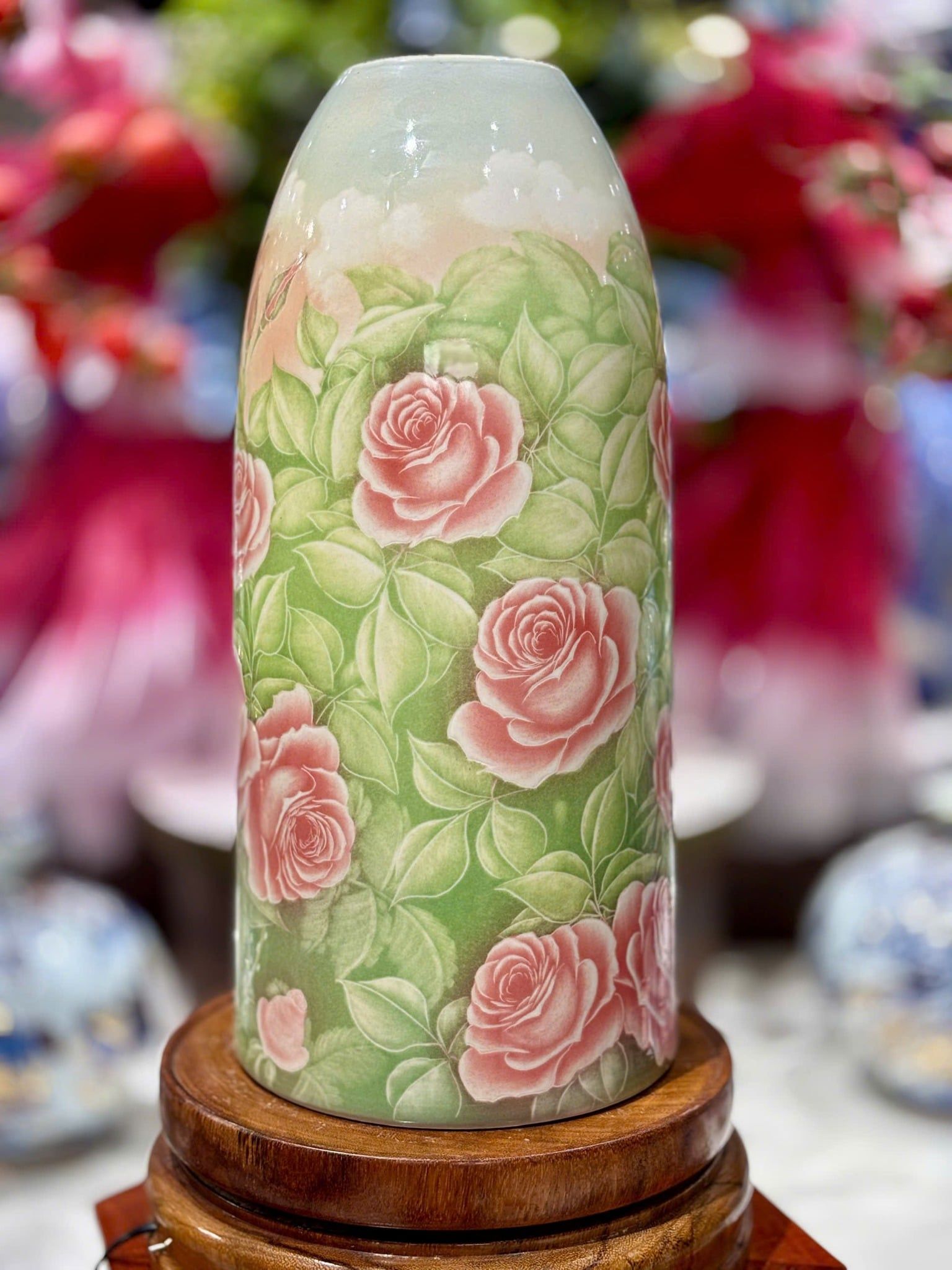  Lọ hoa chuông vẽ tay sứ khử cao cấp BKCECN-9893 