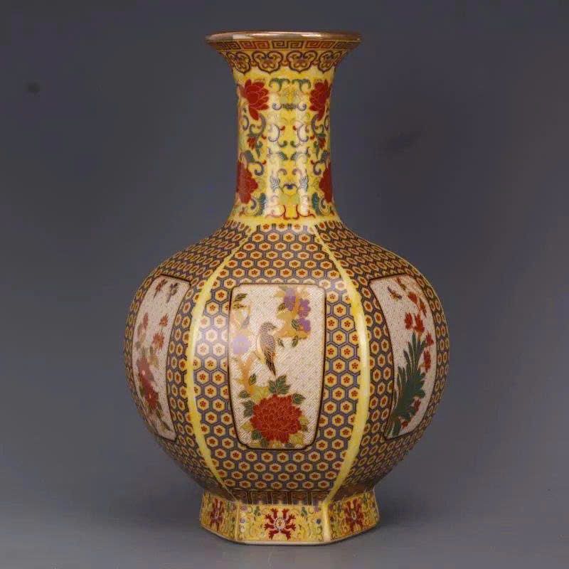  Bình Pháp Lam hoa điểu sưu tầm BKCECN-9881 