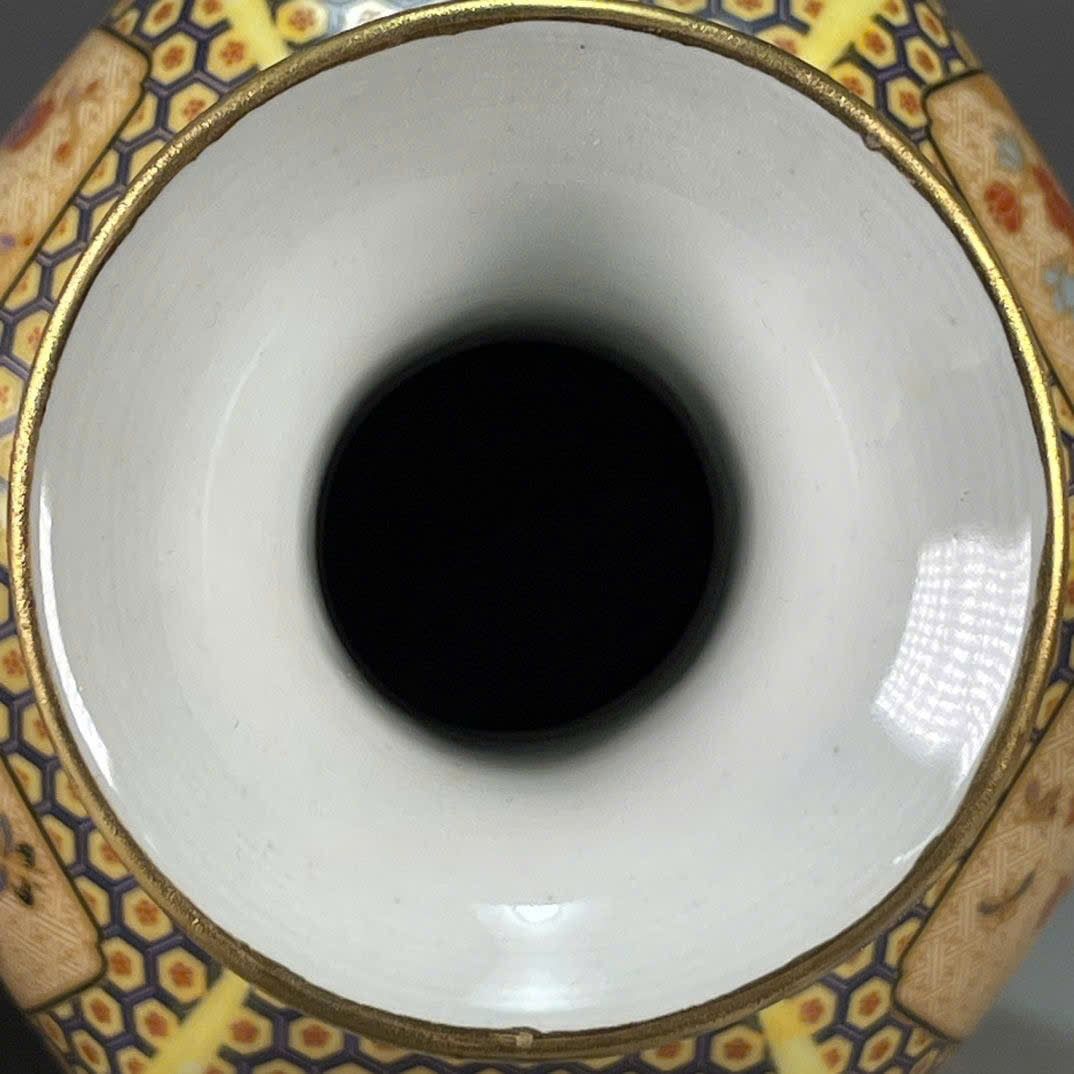  Bình Pháp Lam hoa điểu sưu tầm BKCECN-9882 