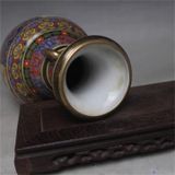  Bình Pháp Lam hoa điểu sưu tầm BKCECN-9884 