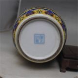  Bình Pháp Lam hoa điểu sưu tầm BKCECN-9884 