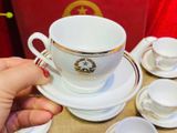  Bộ ấm chén gốm in logo Chủ tịch nước – sứ Bát Tràng BKCECN-9903 